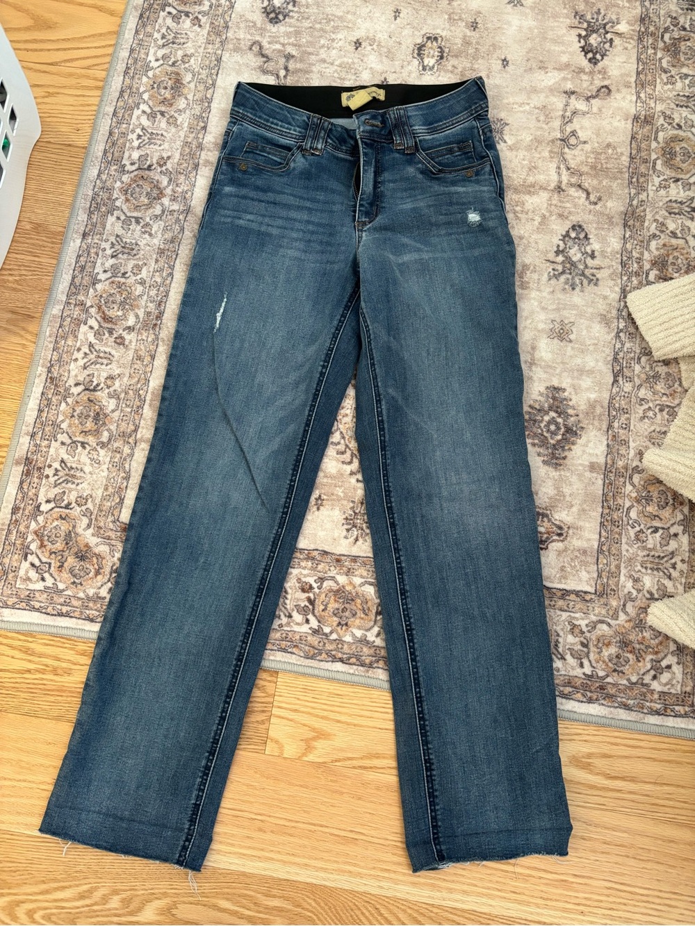 Democracy Mid/Dark Blue Straight Leg Jeans